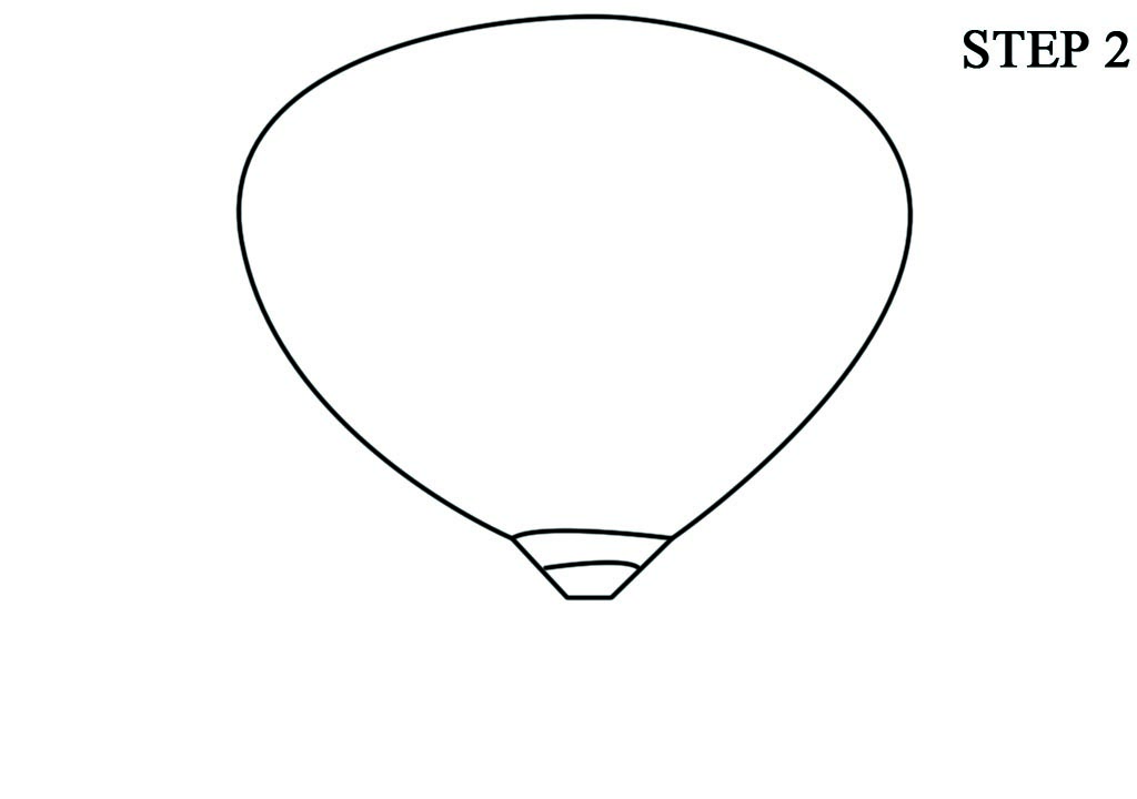 1024x720 How To Draw Hot Air Balloon Drawing - Hot Air Balloon Basket Drawing