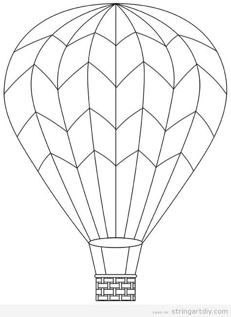 474x651 Hot Air Balloon Free And Pritnable Template Mine And Maddies - Hot Air Balloon Drawing