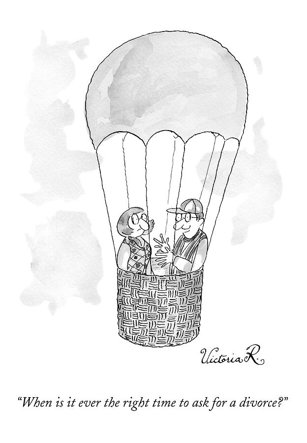624x899 A Man Asks A Woman In A Hot Air Balloon Drawing - Hot Air Balloon Drawing