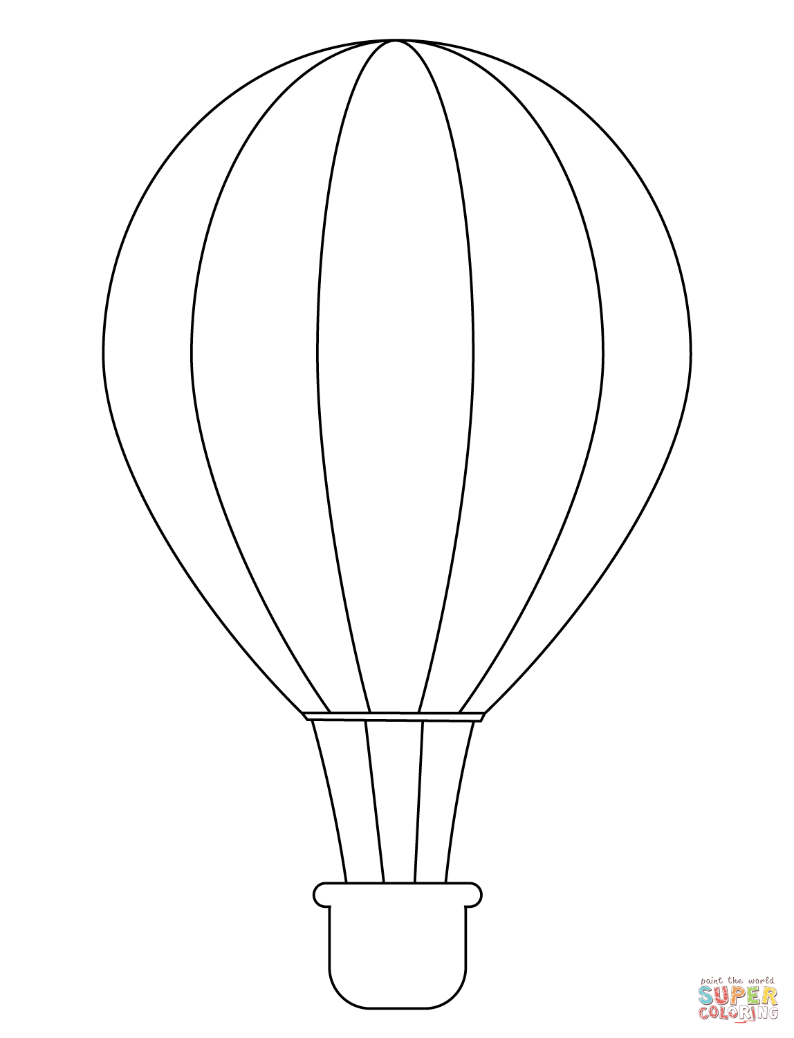 1148x1500 Simple Hot Air Balloon Coloring - Hot Air Balloon Drawing