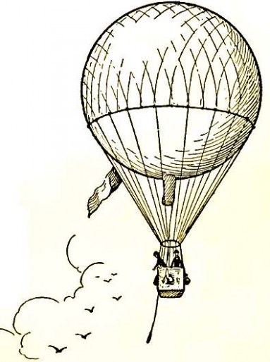 383x514 Hot Air Balloon Coloring - Hot Air Balloon Drawing Template