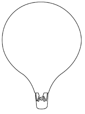 300x400 Hot Air Balloon Drawing Template - Hot Air Balloon Drawing Template