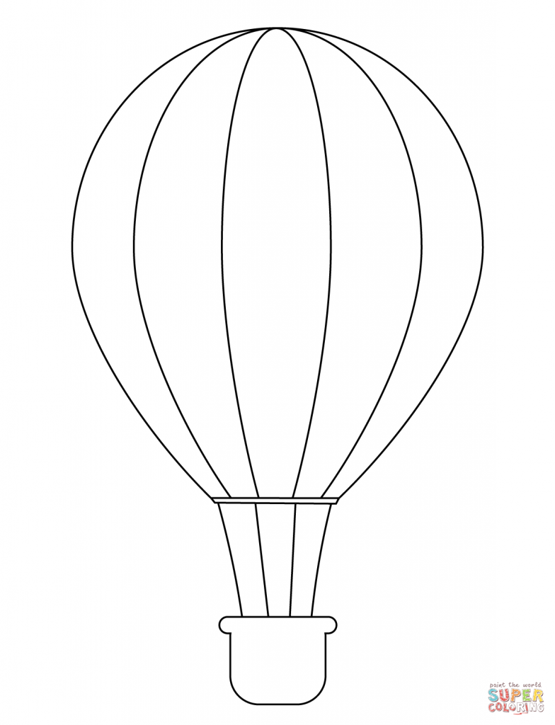 Hot Air Balloon Drawing Template at PaintingValley.com | Explore ...