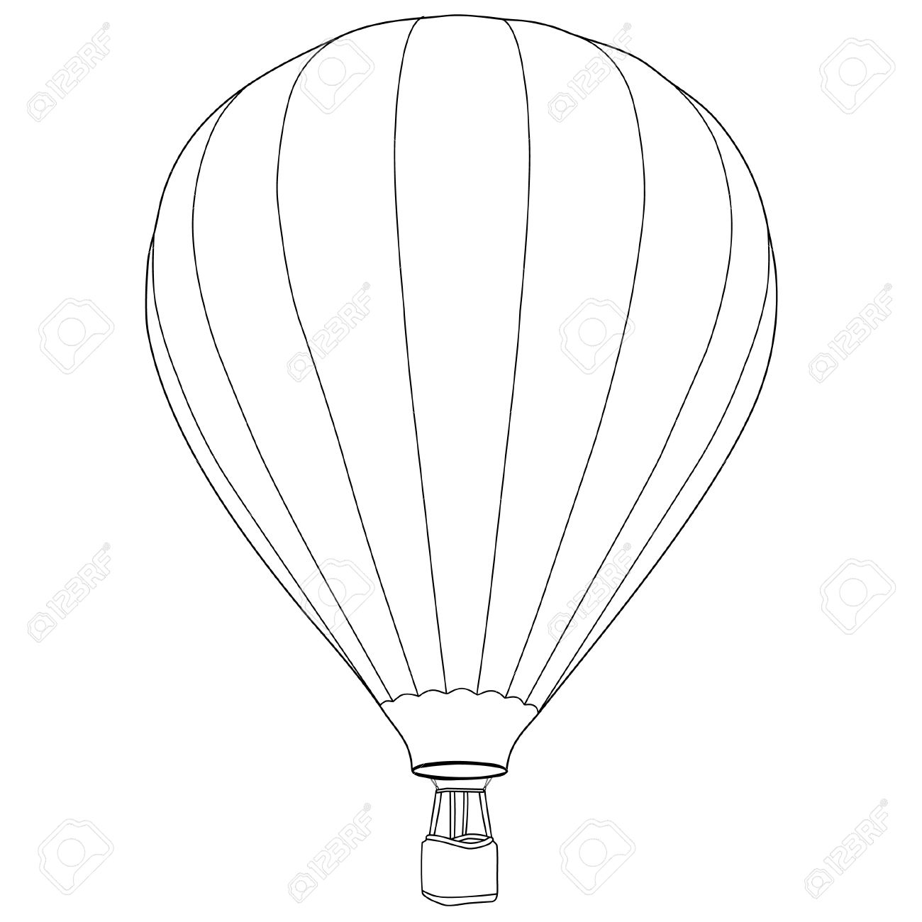 Hot Air Balloon Drawing Template at Explore