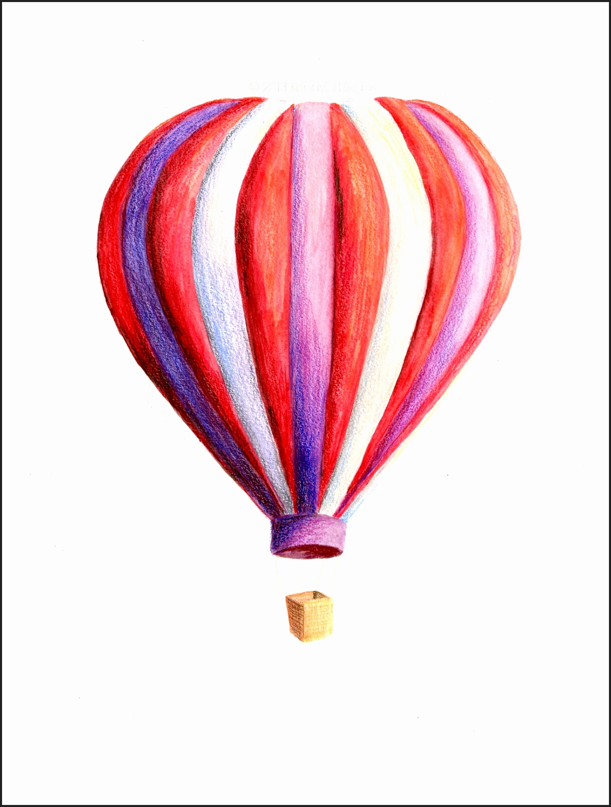 Hot Air Balloon Drawing Template at Explore