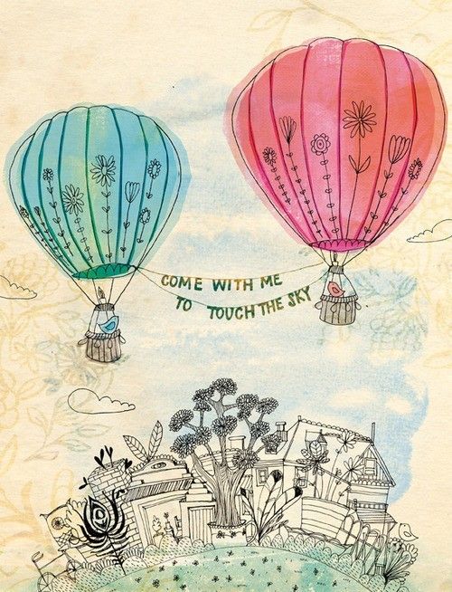 500x654 Hot Air Balloon Quotes Drawing - Hot Air Balloon Drawing Tumblr