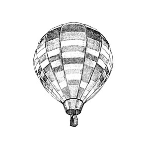 300x300 Rejected Stamp Clipart Hot Air Balloon - Hot Air Balloon Drawing Tumblr
