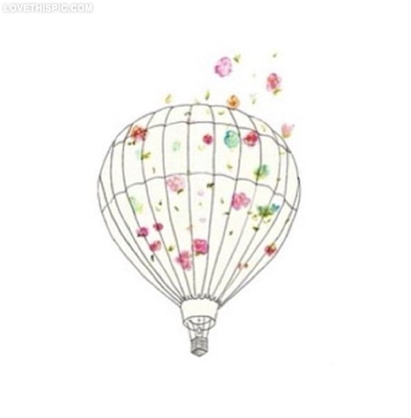 594x604 Cute Hot Air Balloon Pictures, Photos, And Images For Facebook - Hot Air Balloon Drawing Tumblr