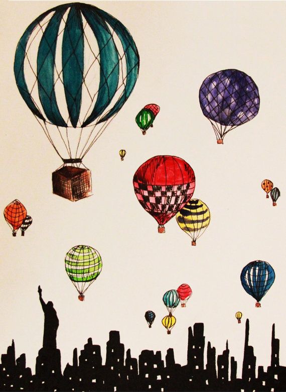 570x780 Drawn Hot Air Balloon Tumblr Photography - Hot Air Balloon Drawing Tumblr