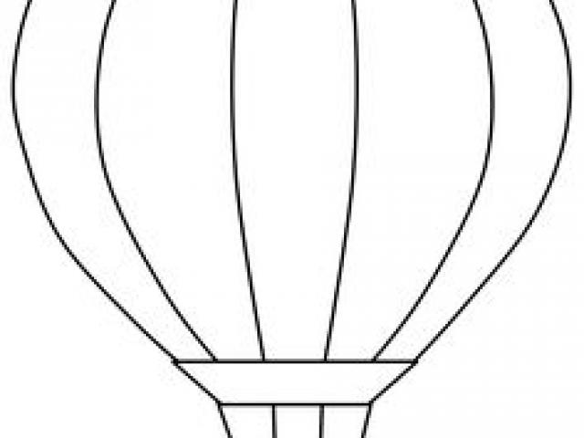 640x480 Hot Air Balloon Clipart Line Drawing - Hot Air Balloon Line Drawing