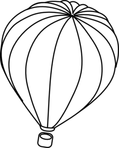 240x299 Hot Air Balloon Outline Clip Art - Hot Air Balloon Line Drawing