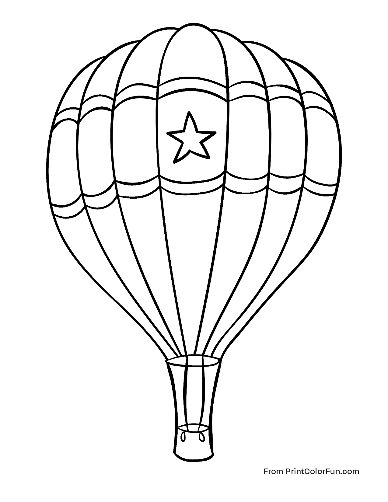 Hot Air Balloon Line Drawing at PaintingValley.com | Explore collection ...