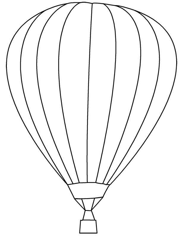 609x800 Hot Air Balloon - Hot Air Balloon Line Drawing