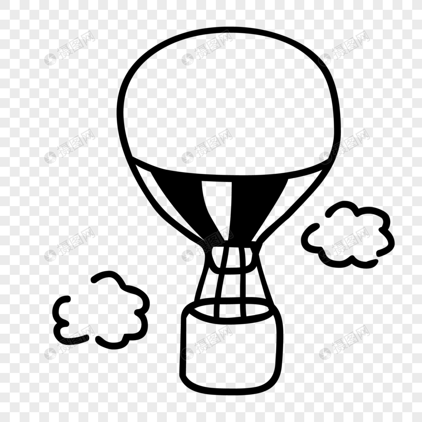 860x860 Line Drawing Hot Air Balloon Png Image Picture Free Download - Hot Air Balloon Line Drawing