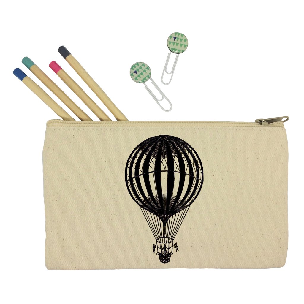 1024x1024 Hot Air Balloon Pencil Case Kitschattic - Hot Air Balloon Pencil Drawing