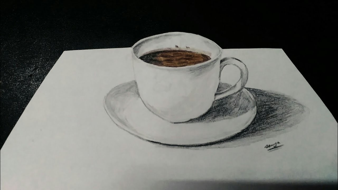 1280x720 How To Draw A Hot Chocolate Cup Cute And Drawing - Hot Chocolate Drawing