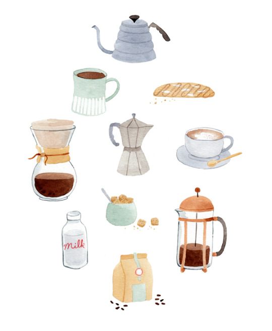 540x657 Julianna Swaney Tumblr} Drawings In Coffee Illustration - Hot Coffee Drawing