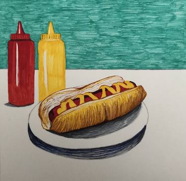 375x365 i kinda want a hot dog drawing - Hot Dog Drawing