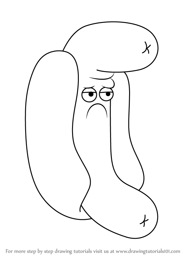 600x846 learn how to draw hot dog person from uncle grandpa - Hot Dog Drawing