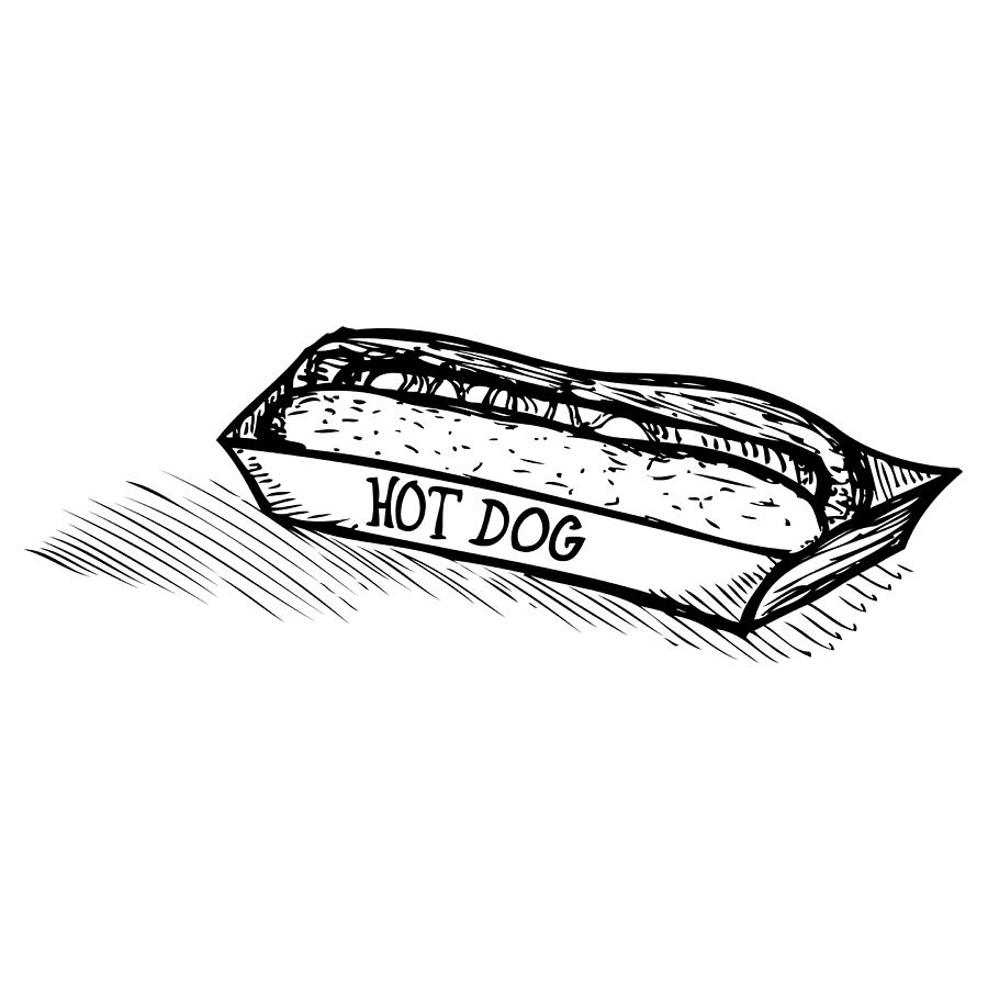 900x900 veggie hot dog drawing - Hot Dog Drawing