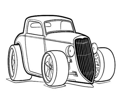 400x322 hot rod coloring pages inspirational hot rods drawing - Hot Rod Car Drawings