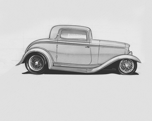 510x408 hot rod drawing tutorial on behance - Hot Rod Car Drawings
