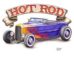 300x235 hot rod drawings fine art america - Hot Rod Drawing