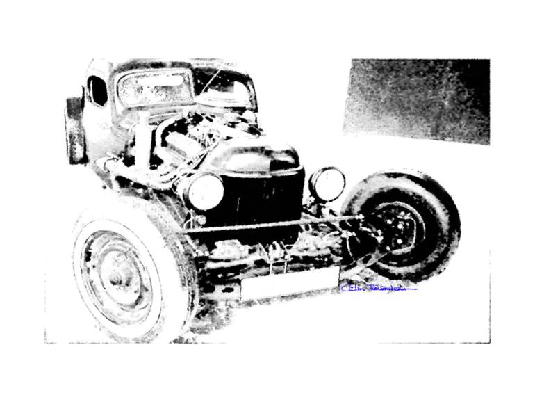 770x578 Rat Rod Sketch Drawing - Hot Rod Drawing