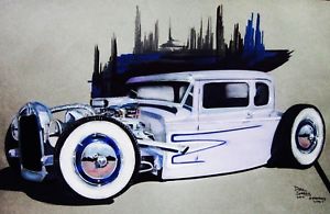 300x195 ford hot rod chalk drawing print ebay - Hot Rod Drawing