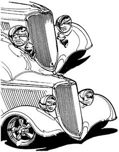 236x302 Best Hotrod Clip Art Images In Drawings Of Cars, Car - Hot Rod Line Drawing