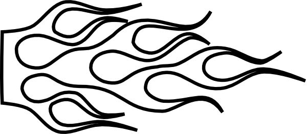 600x262 free to print hot rod clipart - Hot Rod Line Drawing