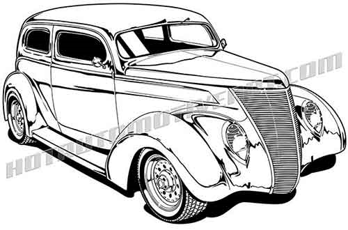 500x330 ford hot rod, buy two images, get one additional image free - Hot Rod Line Drawing