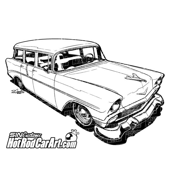 700x700 chevrolet nomad - Hot Rod Line Drawing