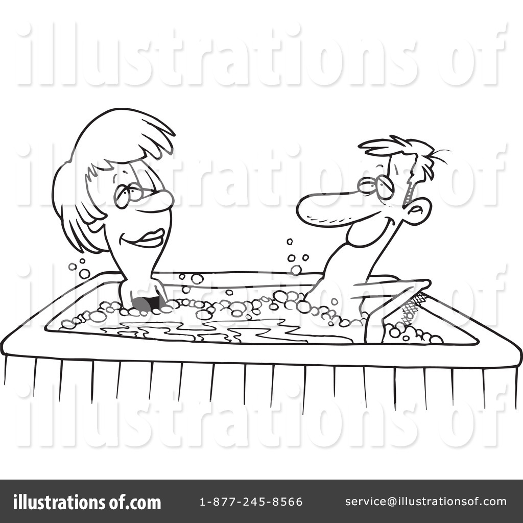 1024x1024 Hot Tub Clipart - Hot Tub Drawing