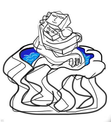 375x412 Hot Tub Drawing - Hot Tub Drawing