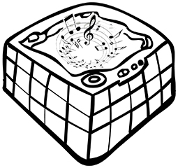 255x240 Adding Music To Your Hot Tub Club Hottubworks Blog - Hot Tub Drawing
