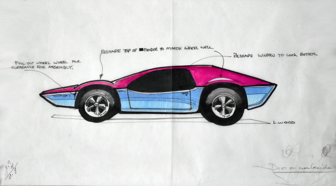 1100x610 Larry Wood - Hot Wheels Car Drawing