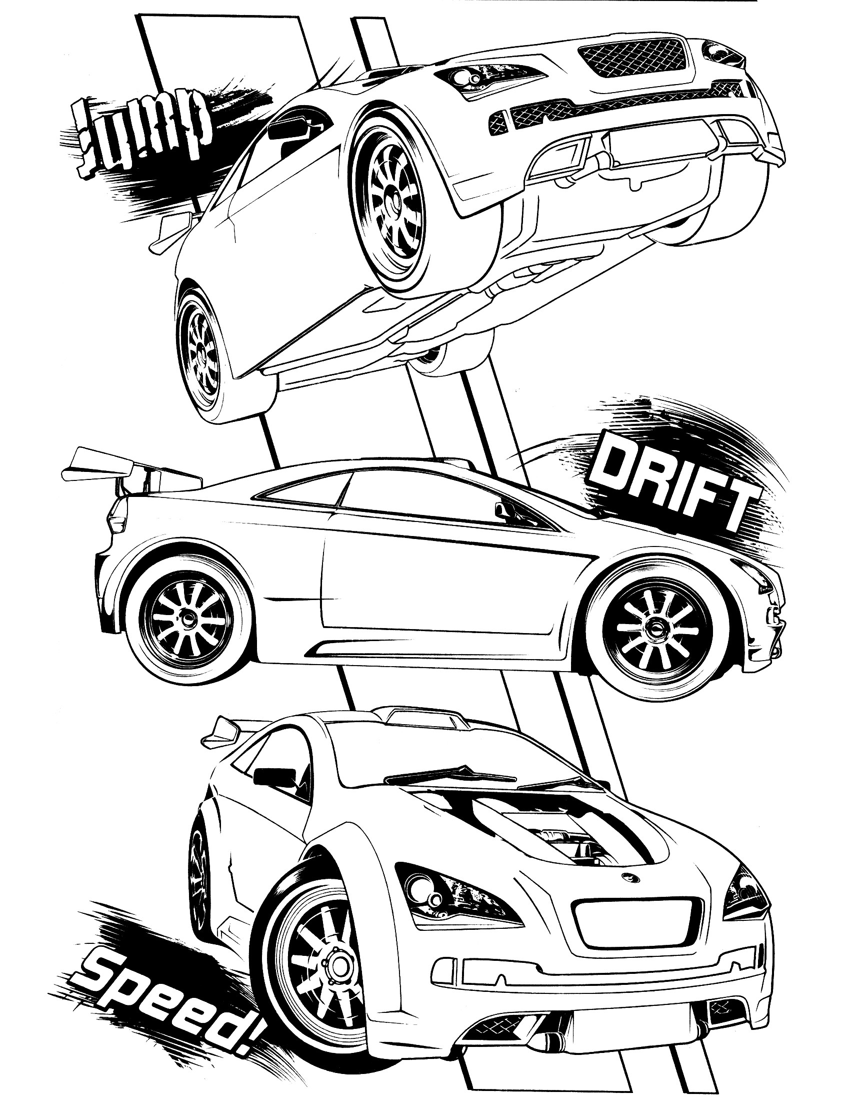 1700x2200 print cars coloring pages beautiful hot wheels car drawing - Hot...