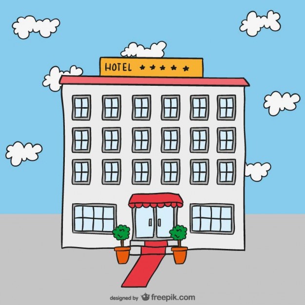 626x626 Hotel Drawing Vector Vector Free Download - Hotel Drawing