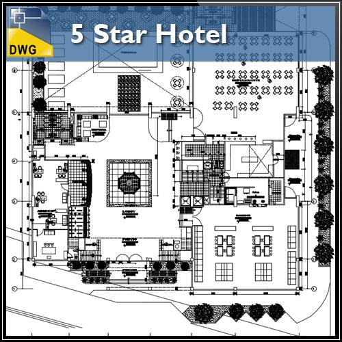 500x500 Star Hotel In The City Cad Design Free Cad Blocks,drawings - Hotel Drawing