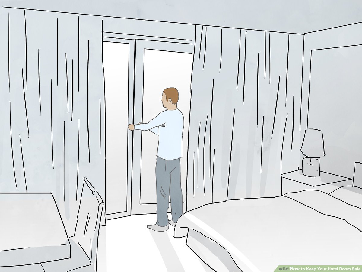 1200x900 how to keep your hotel room safe steps - Hotel Room Drawing