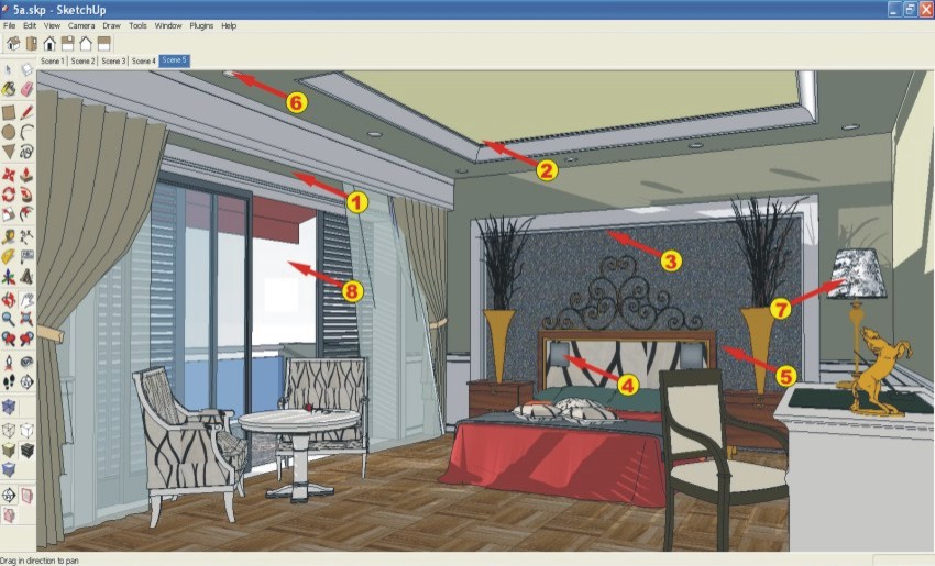 850x515 making of hotel room sketchup rendering tutorials - Hotel Room Drawing