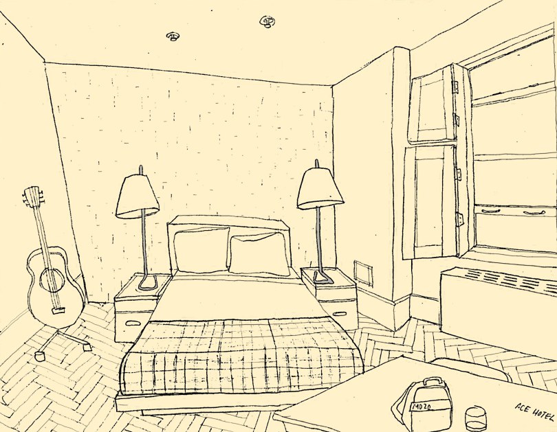 810x629 The Ace Nyc - Hotel Room Drawing