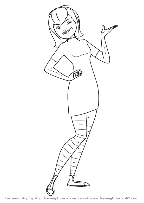 598x844 learn how to draw mavis from hotel transylvania - Hotel Transylvania 2 Drawing