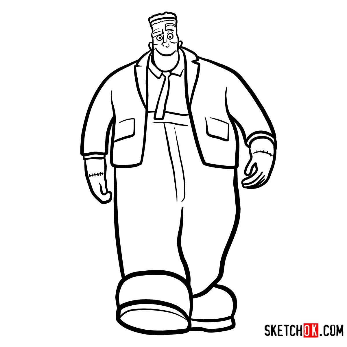 1200x1200 how to draw frankenstein hotel transylvania - Hotel Transylvania Drawing