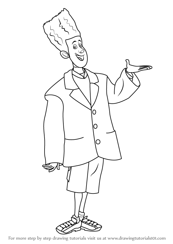 598x845 learn how to draw jonathan from hotel transylvania - Hotel Transylvania Drawing