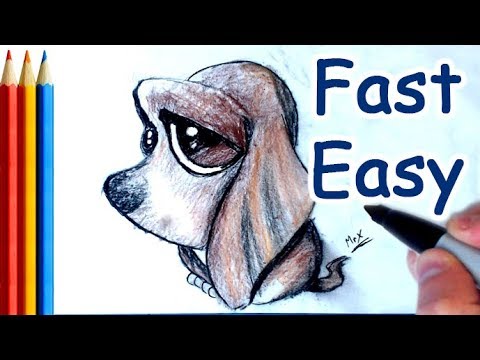 480x360 how to draw hound dog for kids - Hound Dog Drawing