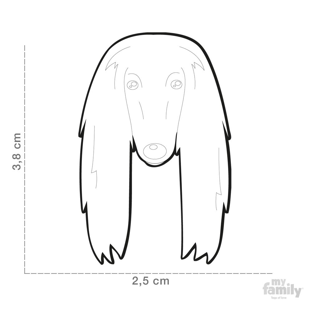 1000x1000 id tag for afghan hound dog myfamily - Hound Dog Drawing