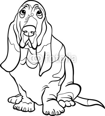 361x400 basset hound dog cartoon for coloring book buy photos ap - Hound Dog Drawing