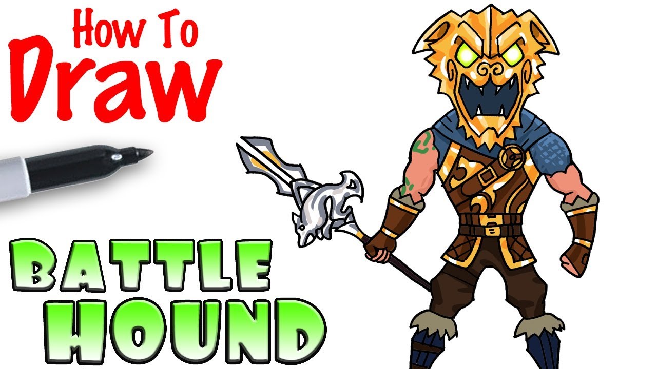 1280x720 how to draw the battle hound fortnite - Hound Drawing